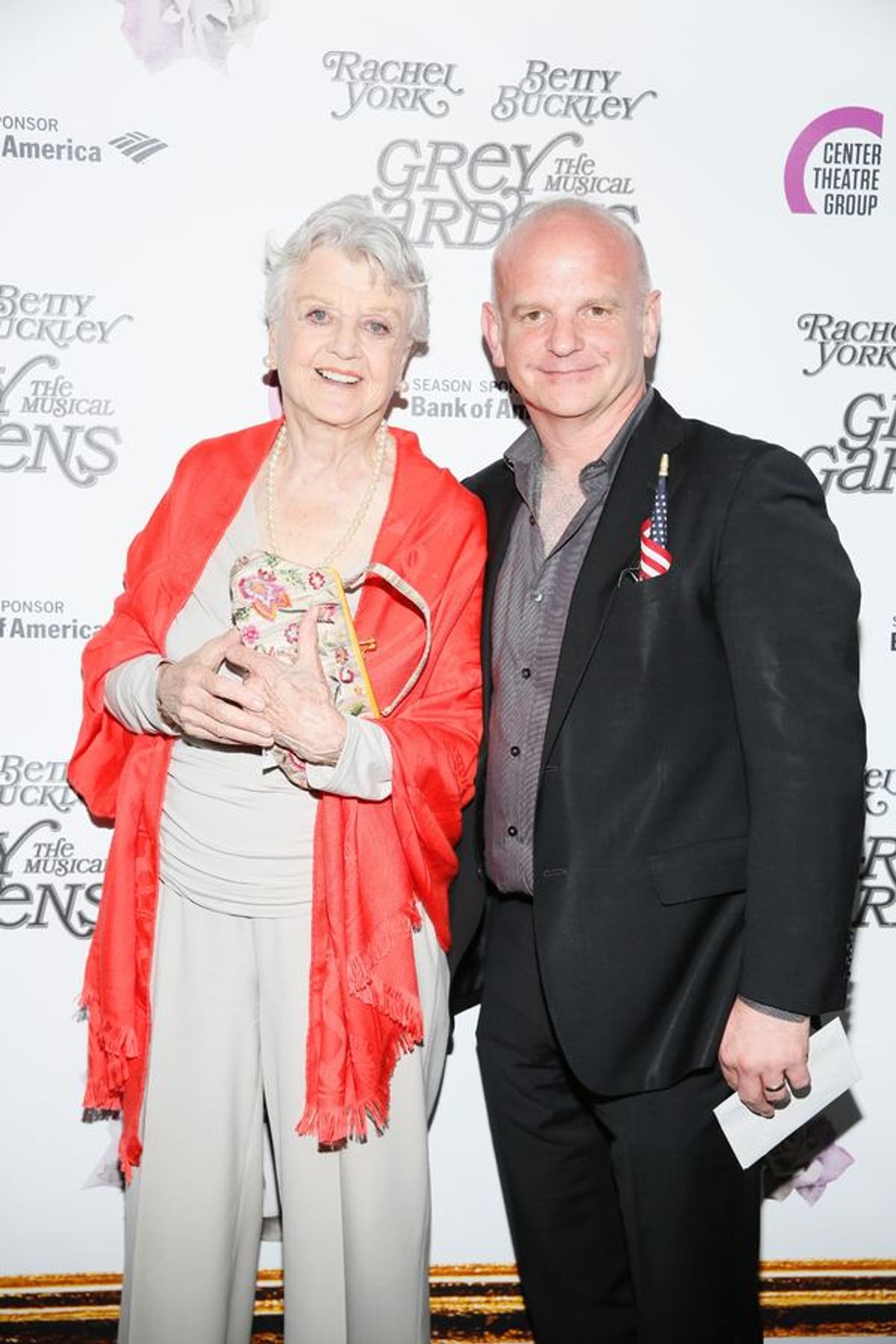 Actress Angela Lansbury and  Michael Wilson  at 