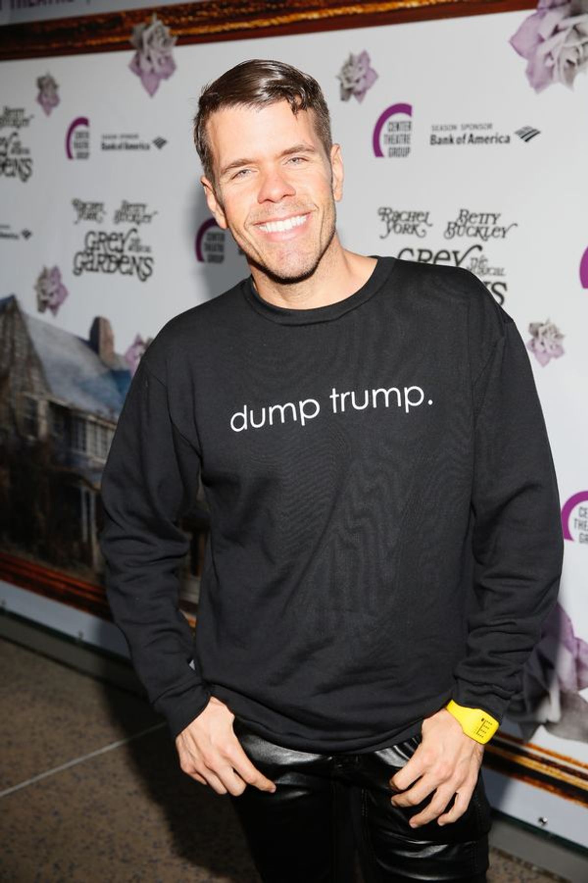 Perez Hilton arrives for the opening night performance of 'Grey Gardens' The Musical at Center Theatre Group/Ahmanson Theatre on Wednesday, July 13, 2016, in Los Angeles, California. (Photo by Ryan Miller/Capture Imaging) at 
