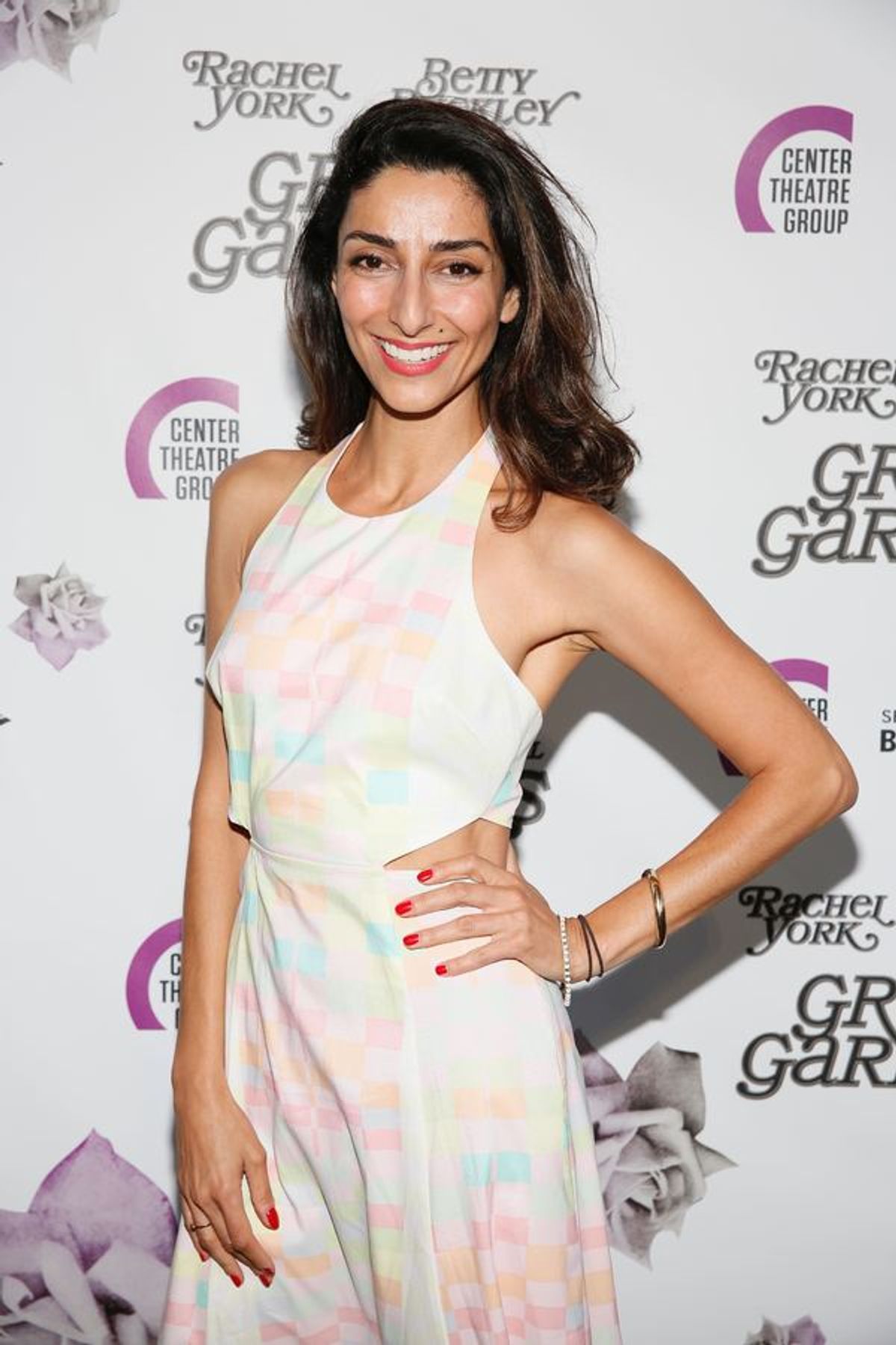 Actress Necar Zadegan arrives for the opening night performance of 'Grey Gardens' The Musical at Center Theatre Group/Ahmanson Theatre on Wednesday, July 13, 2016, in Los Angeles, California. (Photo by Ryan Miller/Capture Imaging) at 