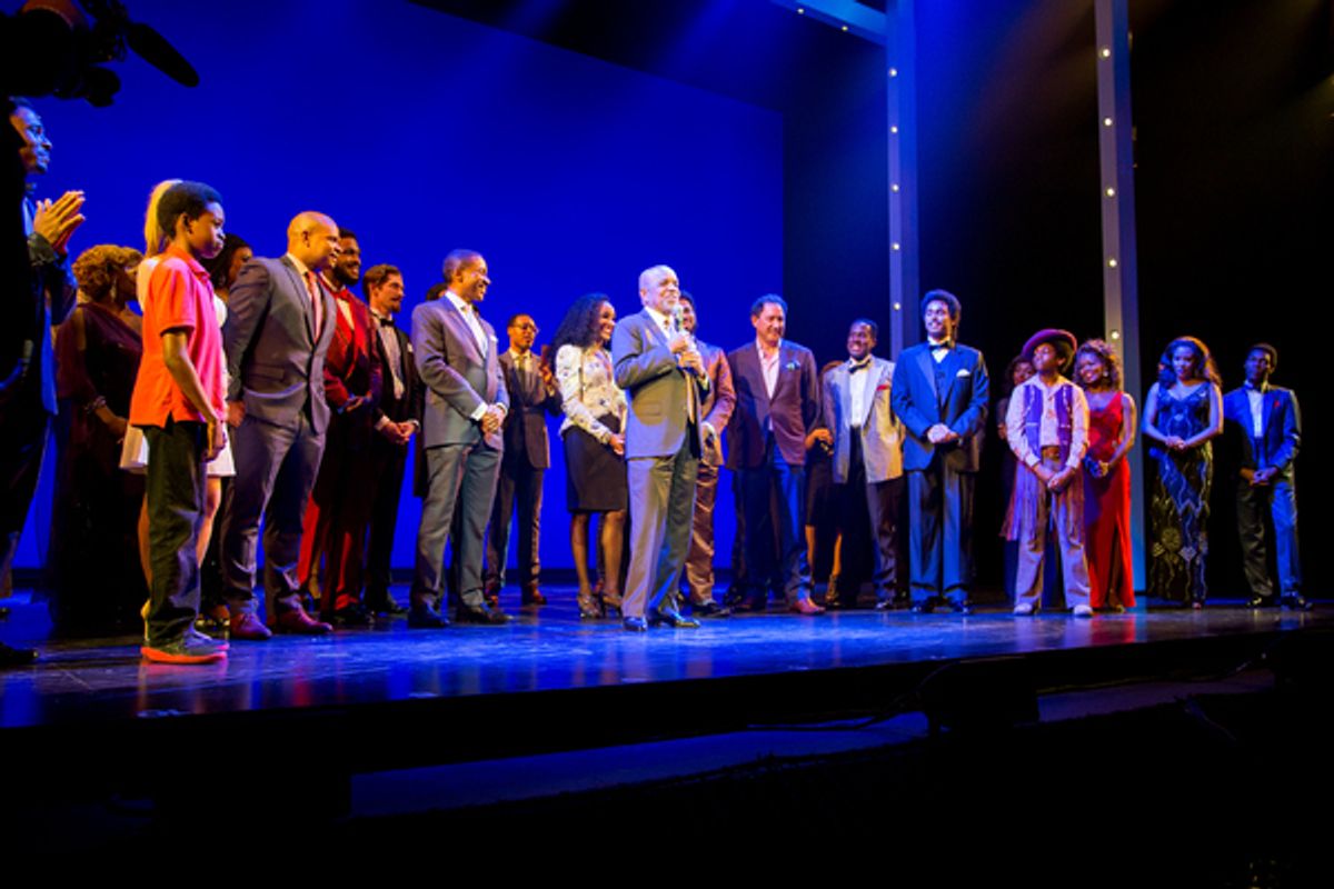 Berry Gordy and the cast of MOTOWN at 