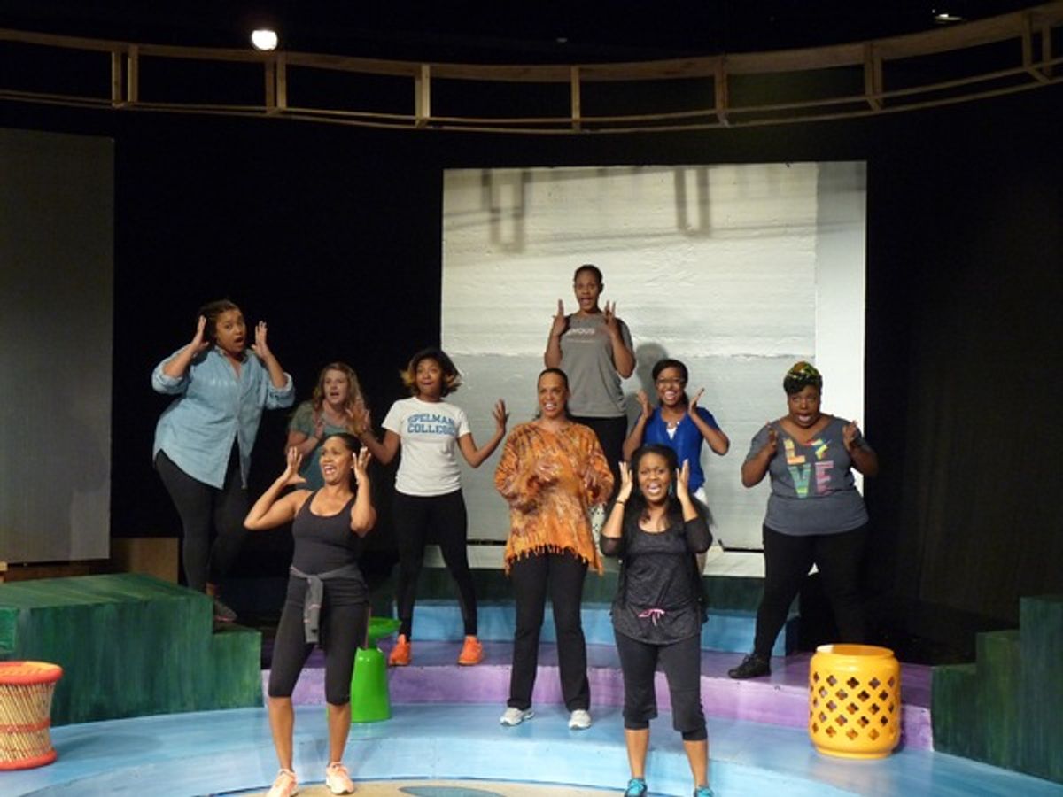 Terry Burrell, Maiesha McQueen, Minka Wiltz, Marliss Amiea, Jennifer Alice Acker, Jeanette Illidge, Onya Russell, Janeva Sibdhannie, and LeAnn Dunn at 