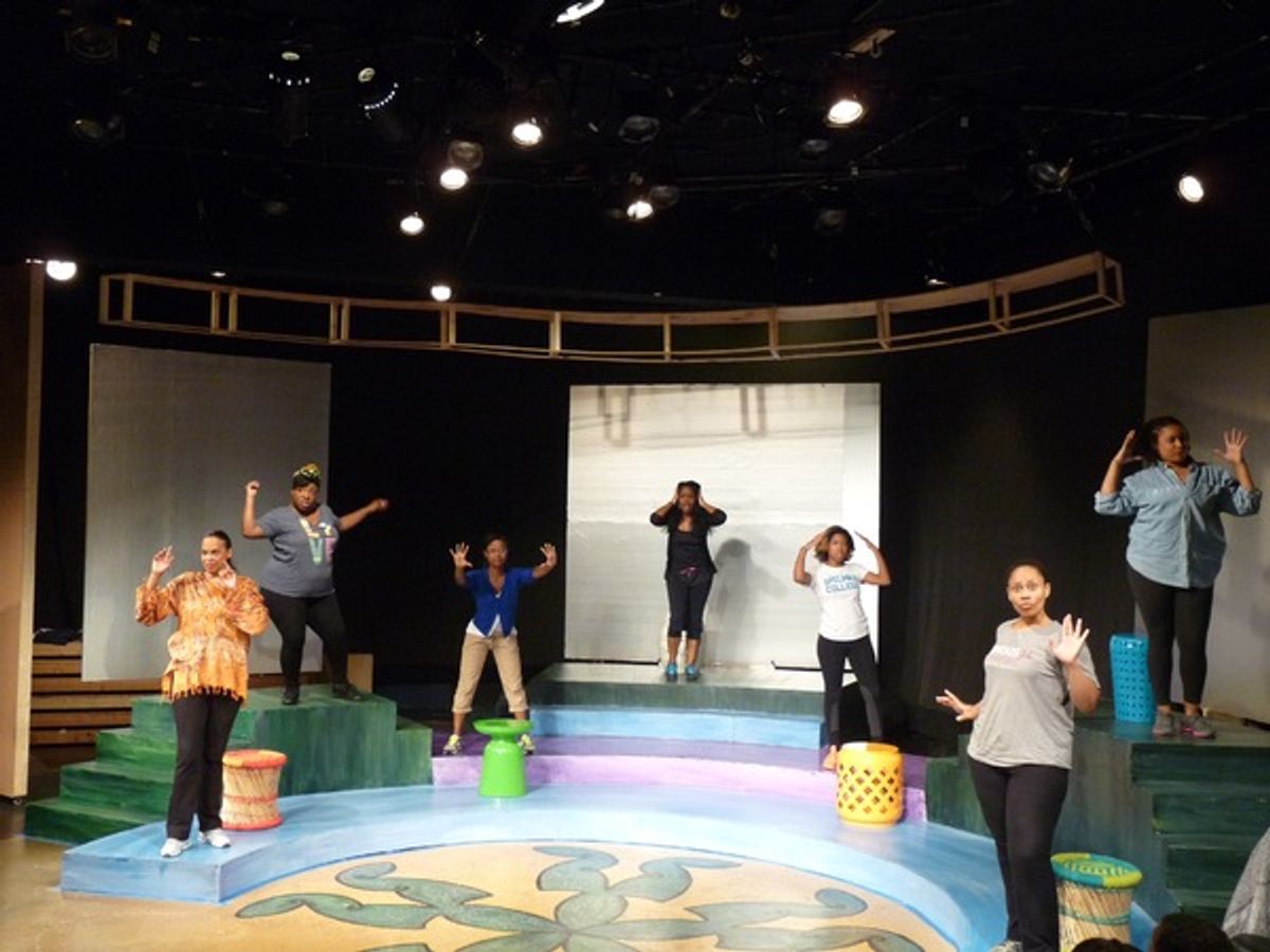 Terry Burrell, Maiesha McQueen, Minka Wiltz, Marliss Amiea, Jennifer Alice Acker, Jeanette Illidge, Onya Russell, Janeva Sibdhannie, and LeAnn Dunn at 