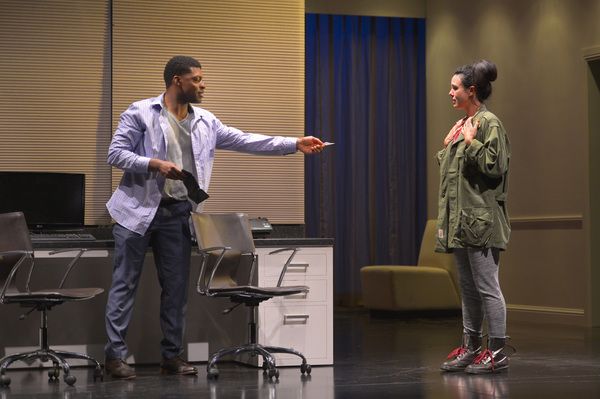 Journalist Will (Richard Prioleau) shares a moment with Maddie (Jessica Lynn Carroll) Photo