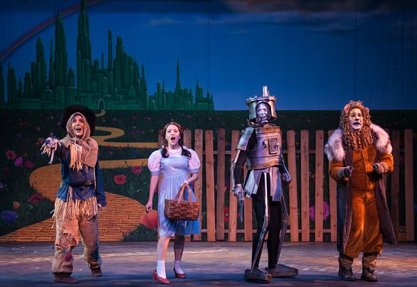 The Scarecrow (Darren Hayes), Dorothy (Shelbie Mac), The Tin Man (Matt Reed) and The  Photo