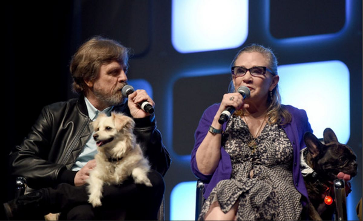 Mark Hamill, Carrie Fisher at 