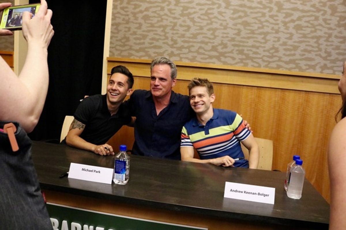 Michael Wartella, Michael Park and Andrew Keenan-Bolger at 