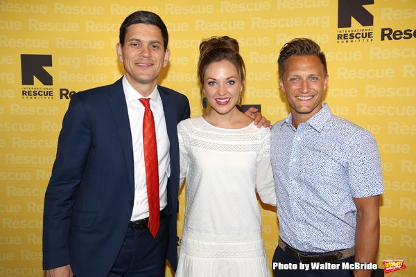 David Miliband, Laura Osnes and Nathan Johnson  Photo