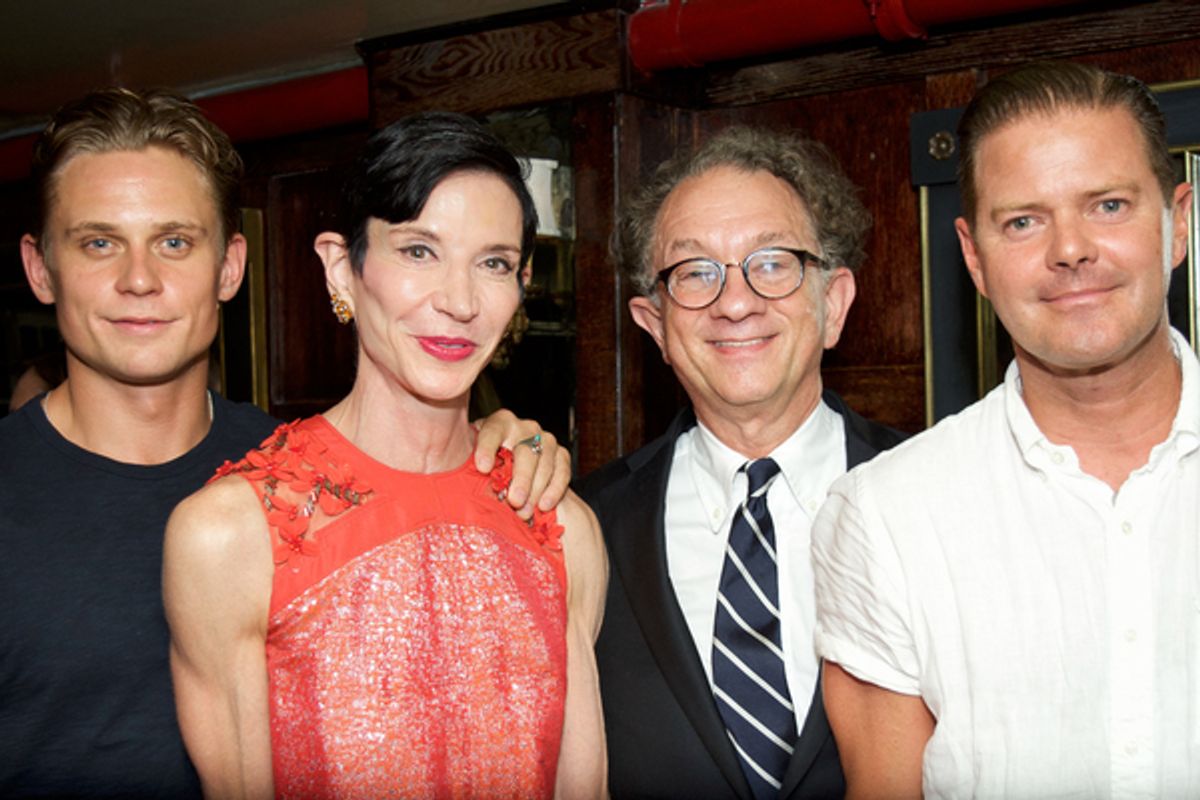 Billy Magnussen, Amy Fine Collins, William Ivey Long, Clarke Thorell at 