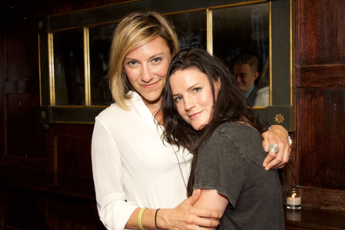 Erica Mansfield, Carrie Manolakos at 