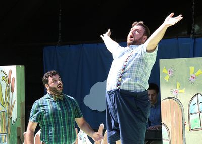 Anthony Teixeira as Frog & Jared Hagan as Toad Photo