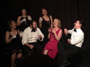 Maiko Terazawa, Nick Watts, Jessica Lauren Scott, Cody Dericks; (back) Liz Falstreau, Ana Martinez @ BroadwayWorld Maiko Terazawa, Nick Watts, Jessica Lauren Scott, Cody Dericks; (back) Liz Falstreau, Photo