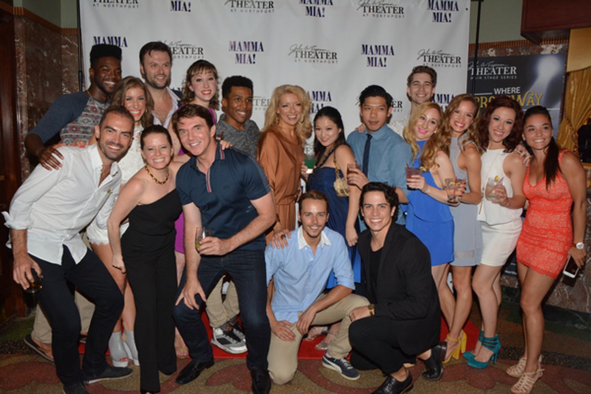 James Olmstead, Antoinette DiPietropolo, Kelli Gautreau with members of the cast-Darius Jordan Lee, Jennifer Seifter, Edward Miskie, Sean Hayden, Courtney Fekete, Avery Royal, Christopher Hlinka, Yurina Kutuskake, Jay Gamboa, Joey Dippel, Stephanie Israel at 