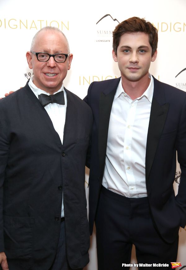 Director James Schamus and Logan Lerman Photo