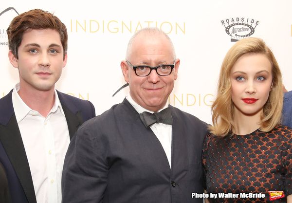 Logan Lerman, director James Schamus and Sarah Gadon  Photo