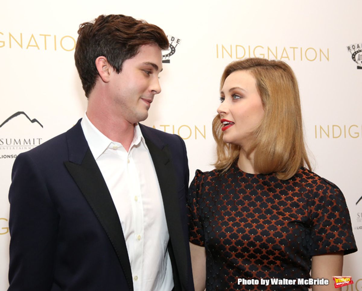 Logan Lerman and Sarah Gadon  at 