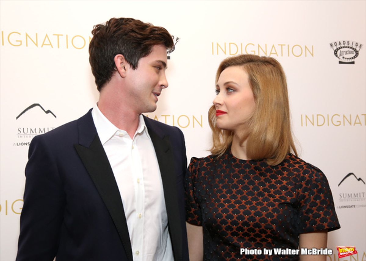 Logan Lerman and Sarah Gadon  at 