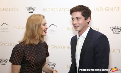 Sarah Gadon and Logan Lerman Photo