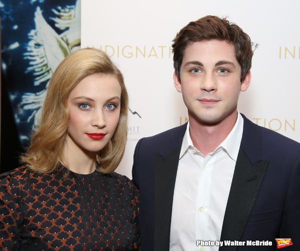 Sarah Gadon and Logan Lerman Photo