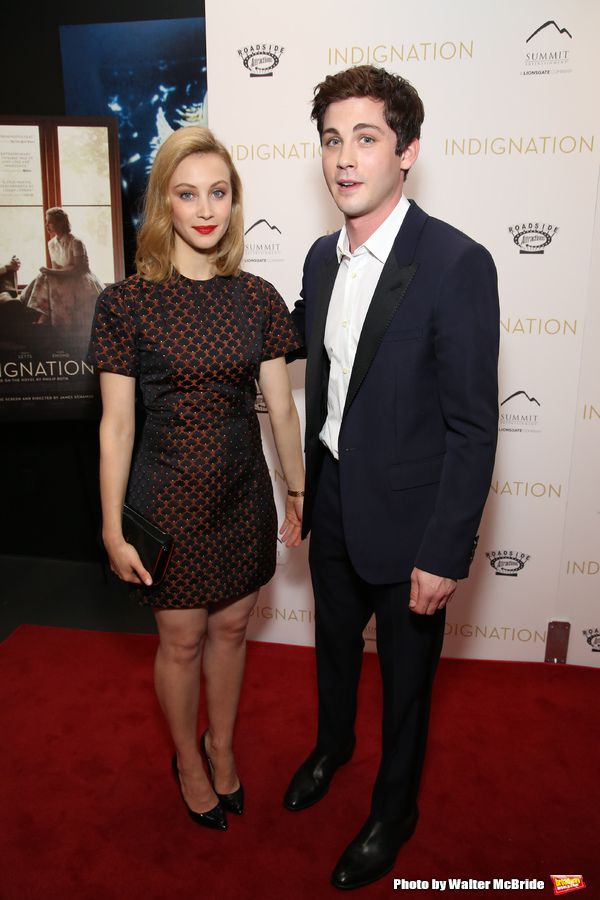 Sarah Gadon and Logan Lerman  Photo