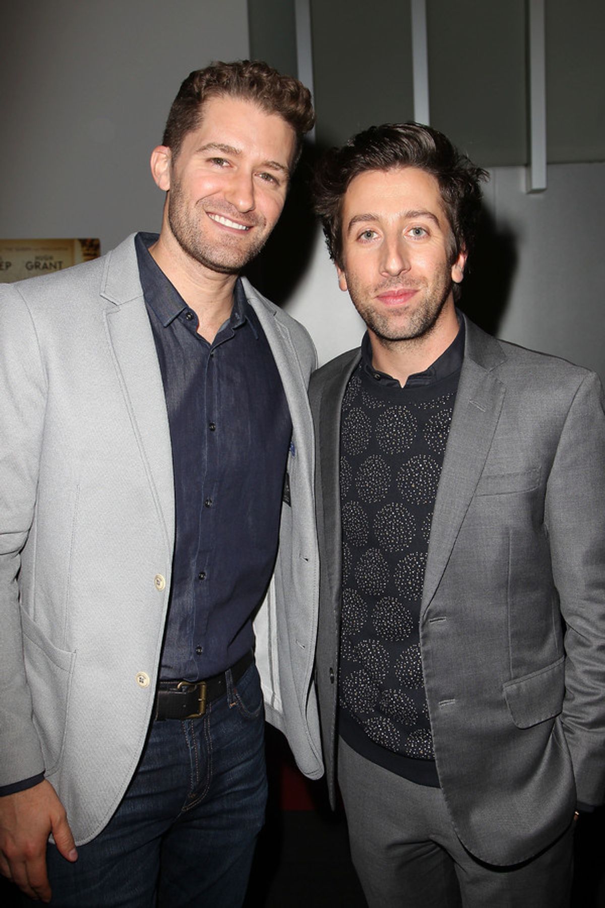 New York, NY -  - 7/25/16 - Special Screening and Reception in Celebration of Paramount Pictures 'Florence Foster Jenkins' held at Paramount Pictures in New York...-Pictured: Simon Helberg and Matthew Morrison.-Photo by: Kristina Bumphrey/StarPix at 