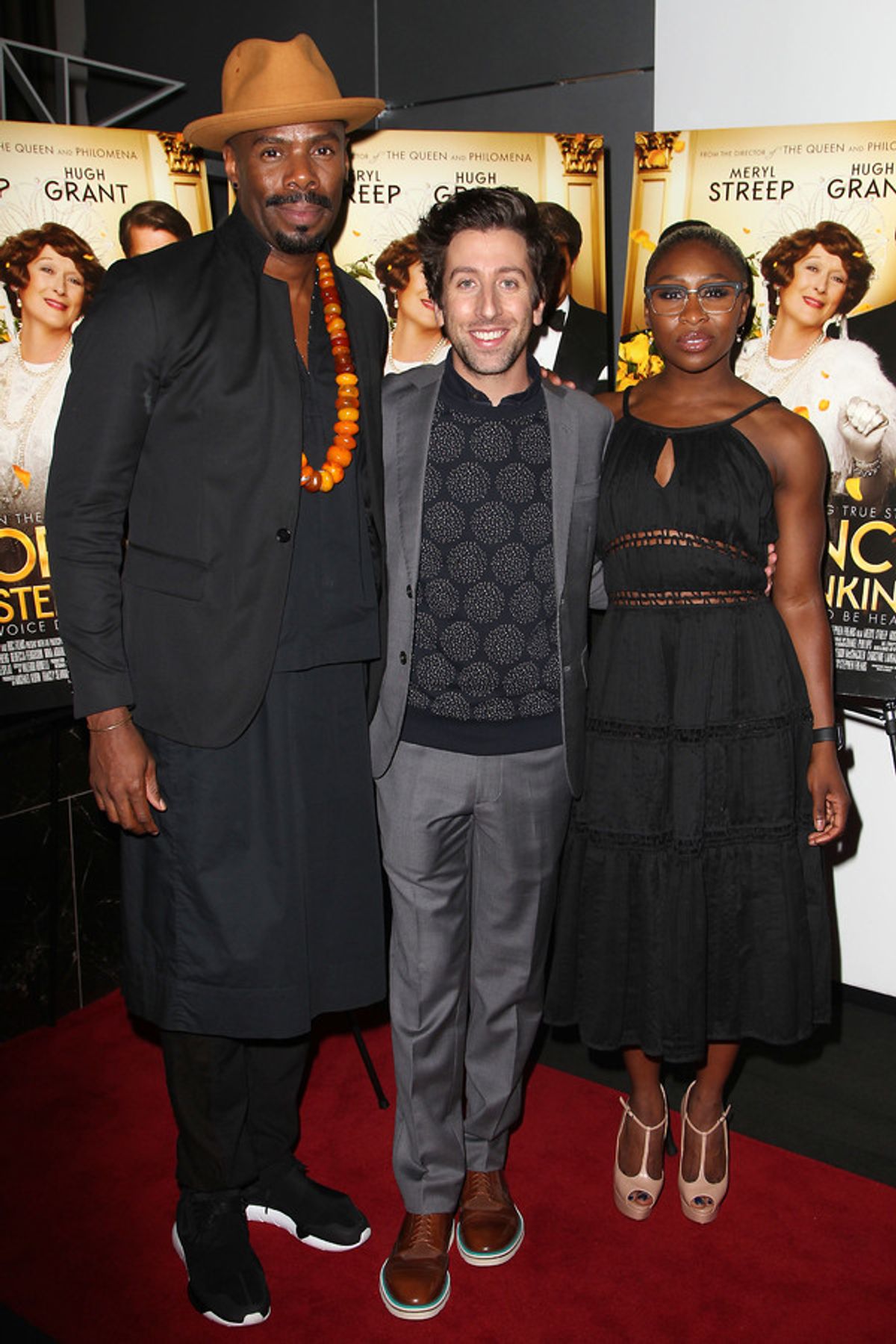 New York, NY -  - 7/25/16 - Special Screening and Reception in Celebration of Paramount Pictures 'Florence Foster Jenkins' held at Paramount Pictures in New York...-Pictured: Colman Domingo, Simon Helberg and Cynthia Erivo.-Photo by: Kristina Bumphrey/Sta at 