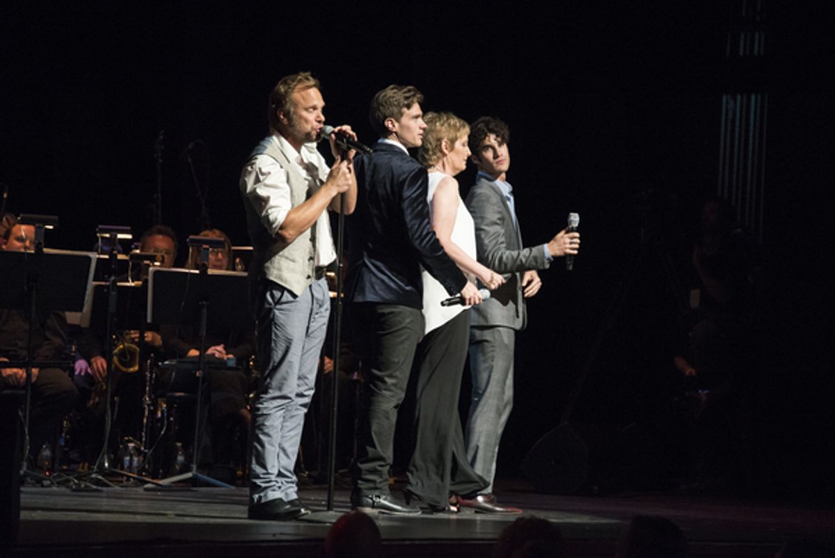 Norbert Leo Butz, Justin Sargent, Liz Callaway, Darren Criss at 