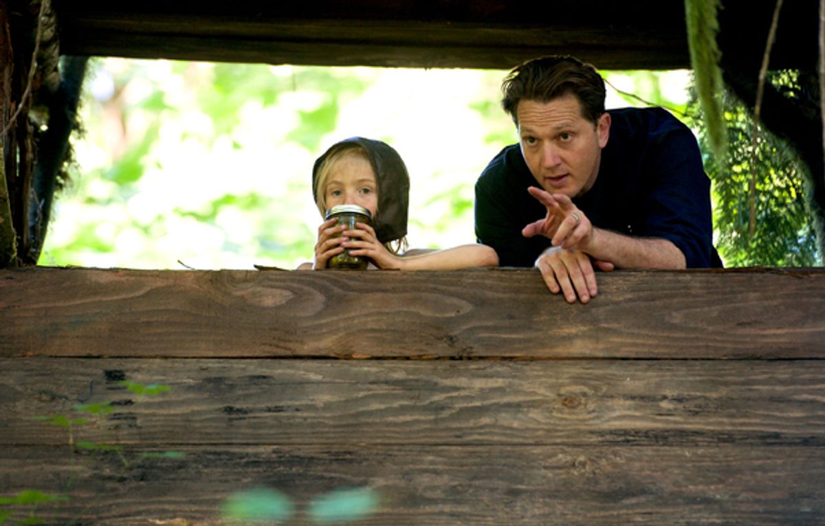 Left to right, Actor Charlie Shotwell and Director Matt Ross discuss a scene on the set of their film CAPTAIN FANTASTIC, a Bleecker Street release.Credit: Wilson Webb / Bleecker Street at 
