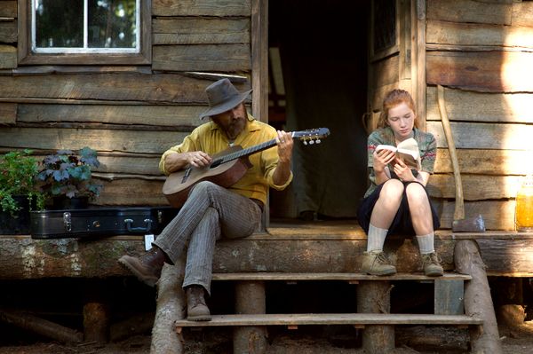 Left to right, Viggo Mortensen stars as Ben and Annalise Basso as Vespyr in CAPTAIN F Photo