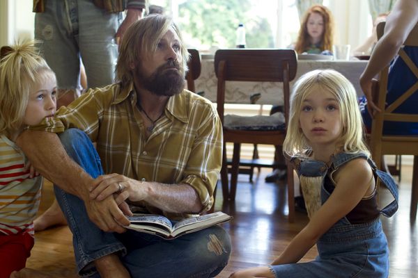 Left to right, Charlie Shotwell stars as Nai, Viggo Mortensen as Ben, Annalise Basso  Photo