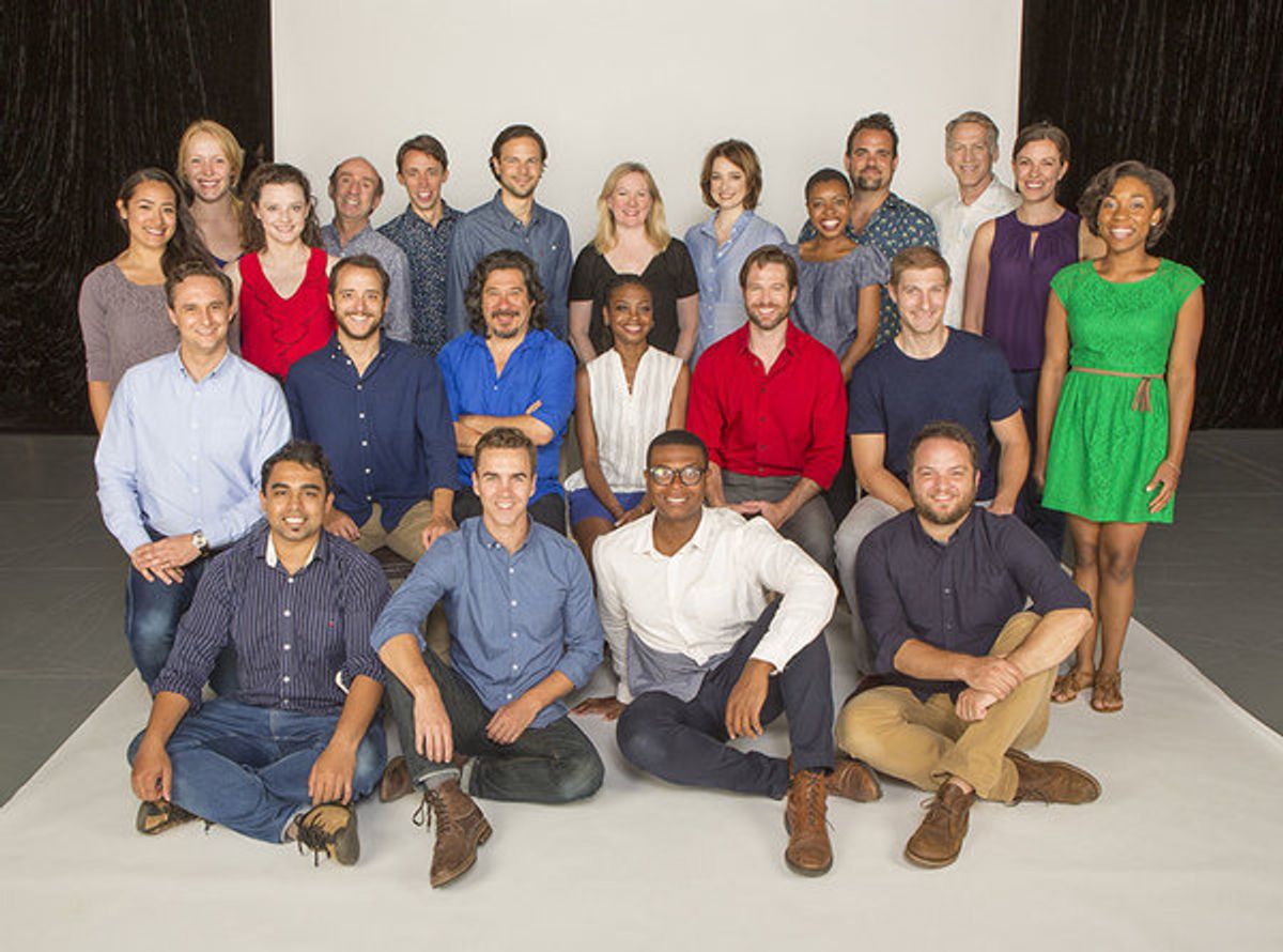 Director Kathleen Marshall (back row, center) with the cast of William Shakespeare's LOVE'S LABOR'S LOST at The Old Globe at 