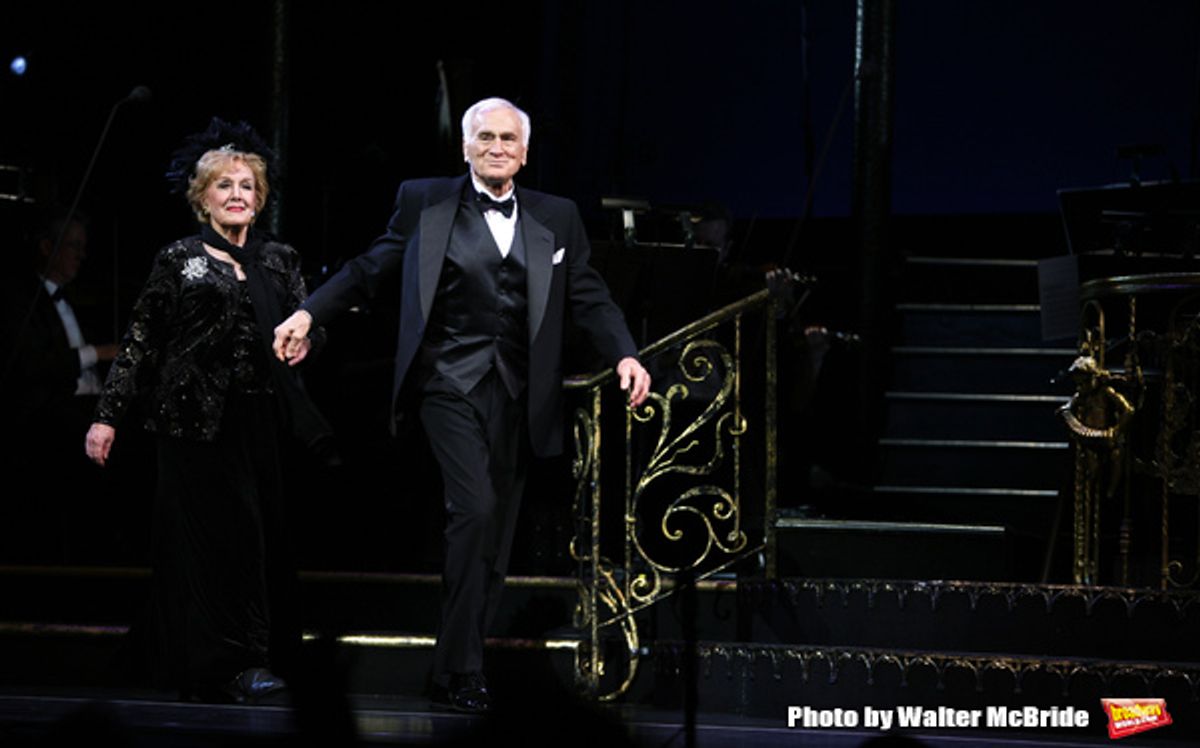 Marni Nixon & Dicl Latessaduring the final performance curtain call for the NY City Center ENCORES!  production of MUSIC IN THE AIR  in New York City.February 8, 2009 at 