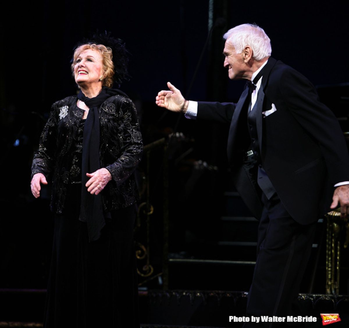 Marni Nixon & Dicl Latessaduring the final performance curtain call for the NY City Center ENCORES!  production of MUSIC IN THE AIR  in New York City.February 8, 2009 at 