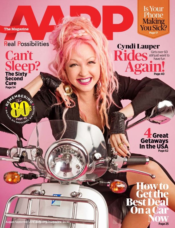 Photo Flash: Tony Winner Cyndi Lauper Rocks the Cover of AARP The Magazine  Image