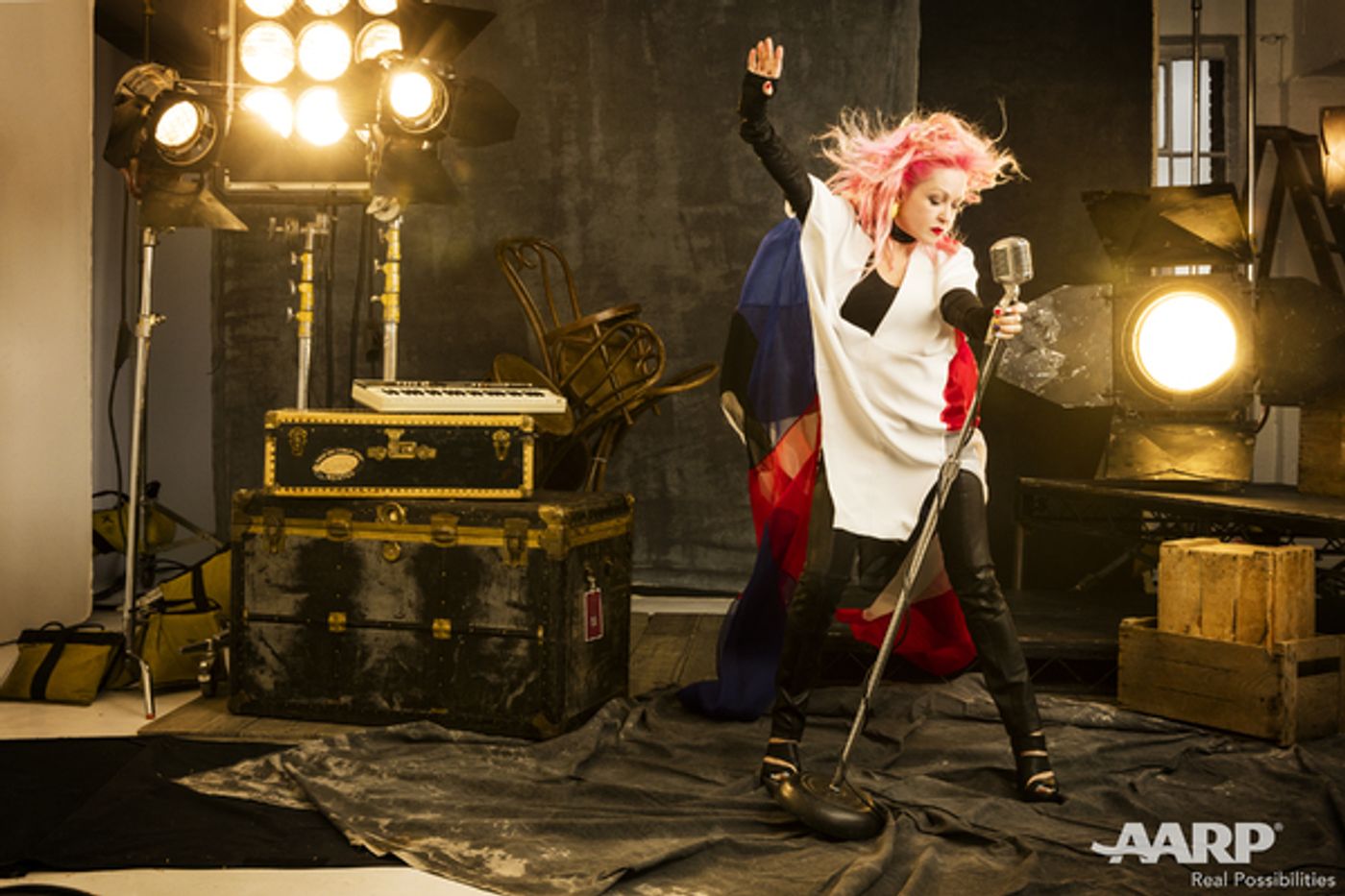 Photo Flash: Tony Winner Cyndi Lauper Rocks the Cover of AARP The Magazine  Image
