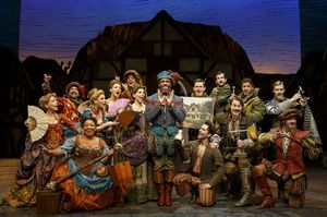Andre Ward (center) and the cast of SOMETHING ROTTEN! Photo