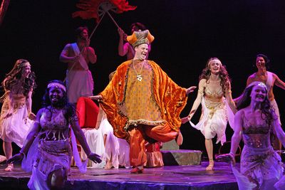 Herod (Aaron Kaburick) and company challenge Jesus to prove that he is God. Photo