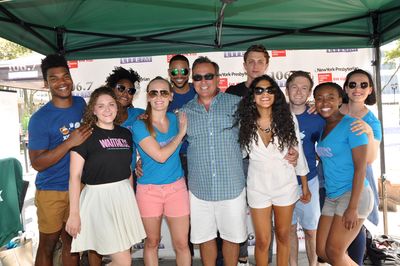 Bob Bronson, Miral Kotb and The Cast of Waitress Photo