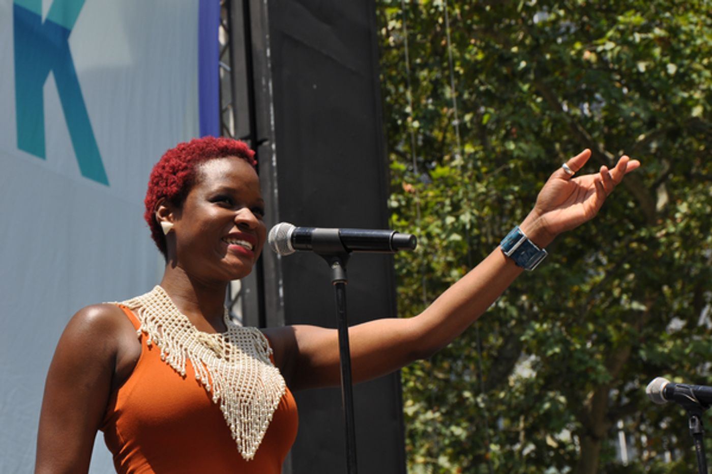Photo Coverage: Casts of GREAT COMET, WAITRESS & More Arrive at Broadway In Bryant Park!  Image