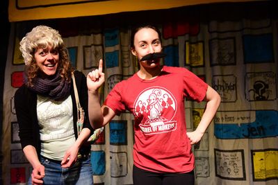 Barrel of Monkeys company members Meredith Ibey Milliron and Emily Marso Photo