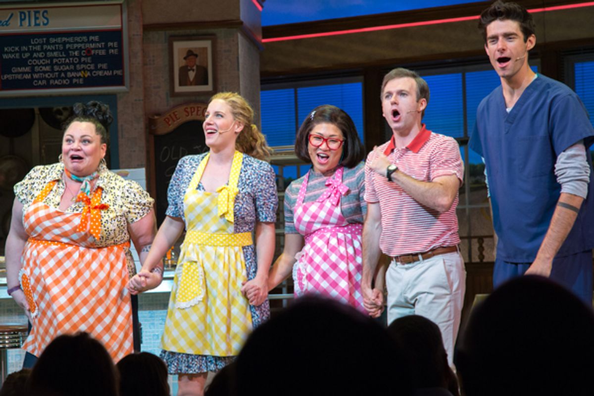 Keala Settle, Jessie Mueller, Jenna Ushkowitz, Jeremy Morse, Drew Gehling at 