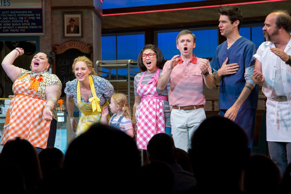Keala Settle, Jessie Mueller, McKenna Keane, Jenna Ushkowitz, Jeremy Morse, Drew Gehling, Eric Anderson at 
