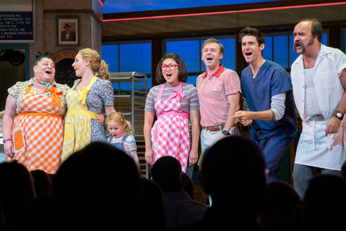 Keala Settle, Jessie Mueller, McKenna Keane, Jenna Ushkowitz, Jeremy Morse, Drew Gehling, Eric Anderson at 