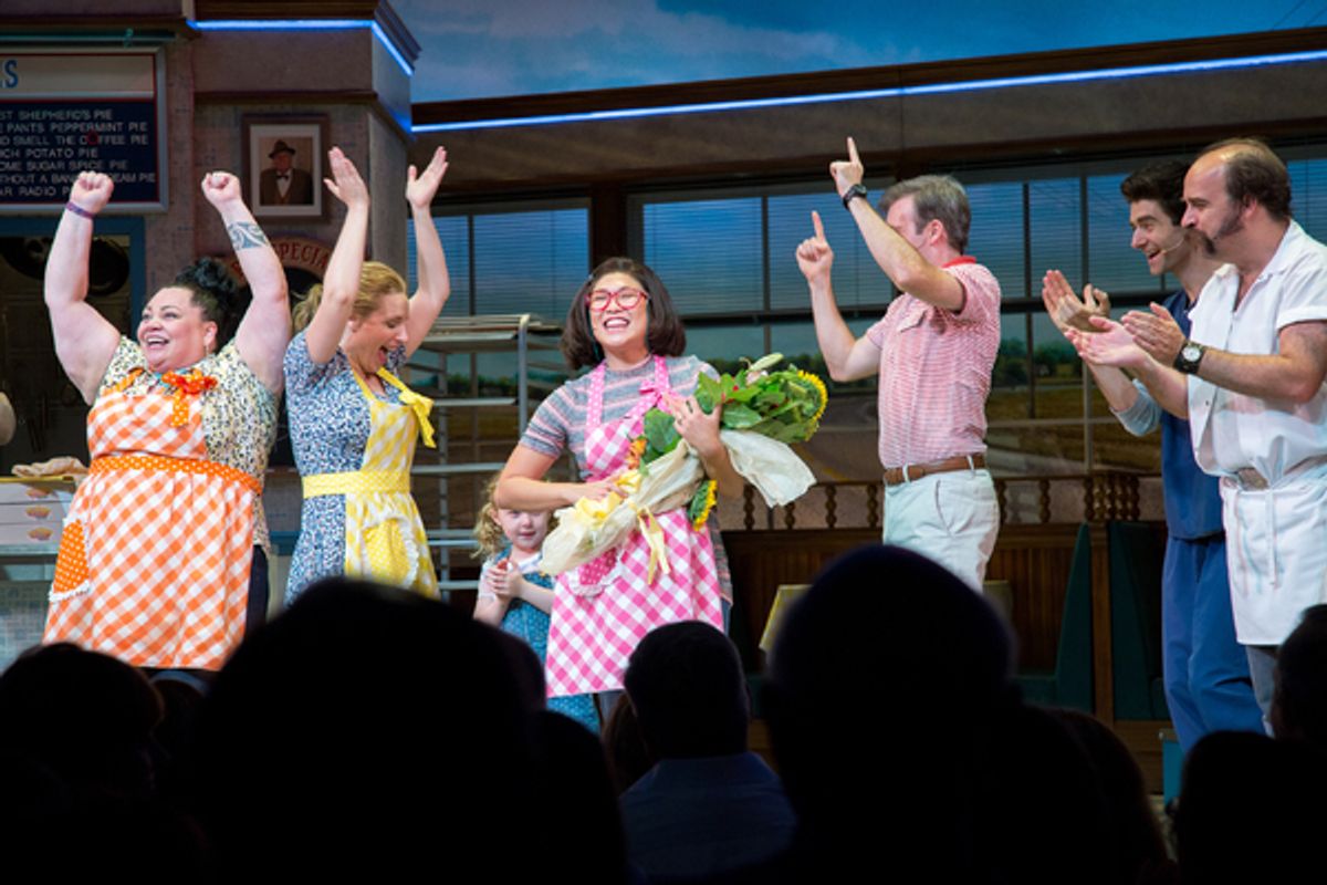 Keala Settle, Jessie Mueller, McKenna Keane, Jenna Ushkowitz, Jeremy Morse, Drew Gehling, Eric Anderson at 