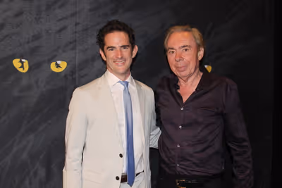 Andy Blankenbuehler and Andrew Lloyd Webber Photo