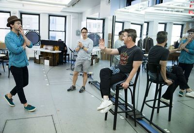 Bryce Pinkham, Gordon Greenberg and Denis Jones Photo