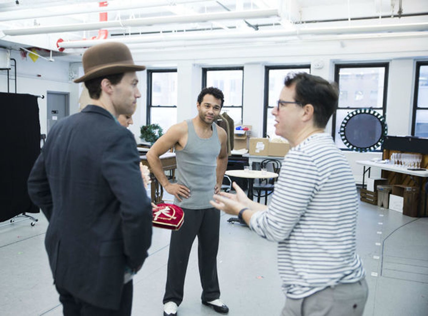 Photo Flash: In Rehearsal with Corbin Bleu, Bryce Pinkham, Lora Lee Gayer and More for Broadway's HOLIDAY INN  Image