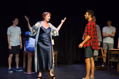 Anette Michelle Sanders, Jesse Manocherian and the cast of INSOMNIA Photo