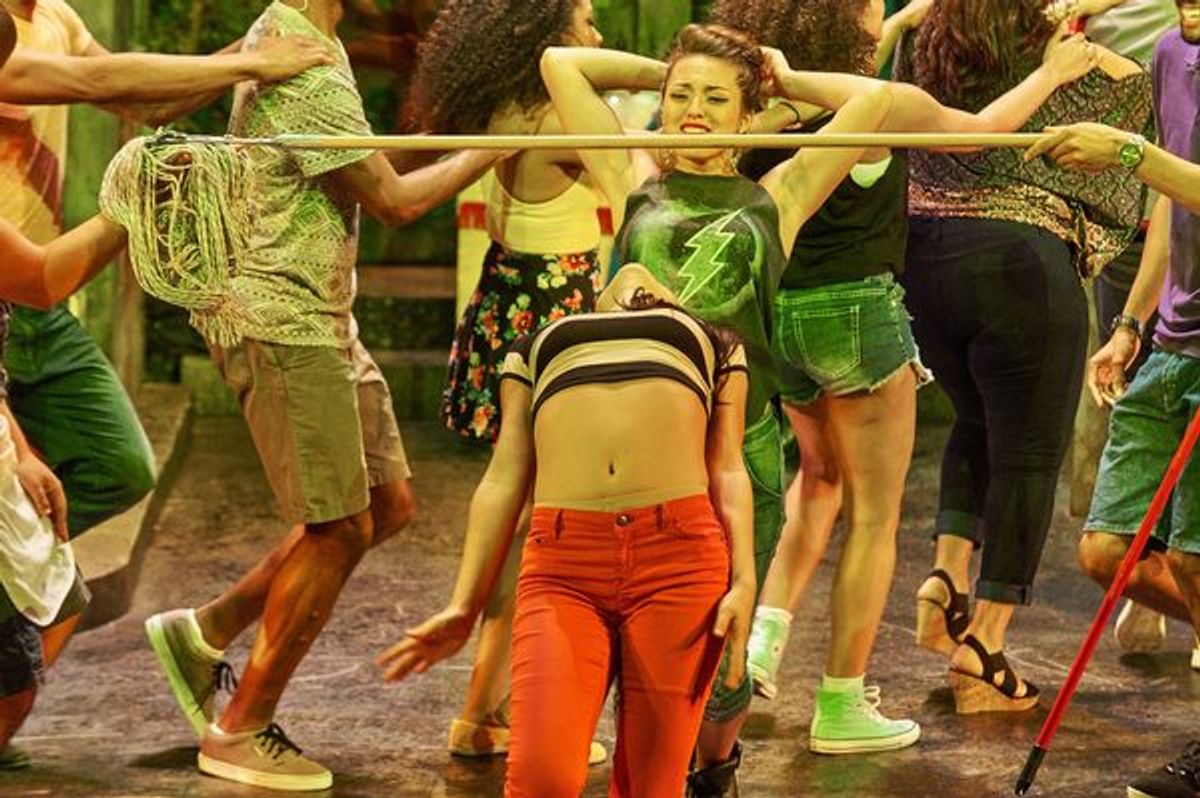 Kari Twyman, Amber Hamilton and the cast of IN THE HEIGHTS at 