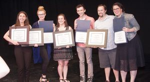 L to R: Christine Rosenblatt: Best Musical Award for MISSING GEMINI; Lizzy Miller: Be Photo