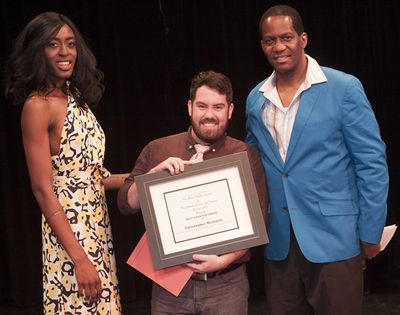 L to R: Martina Antoinette De Truff, Christopher Michaels - Best Director Award for T Photo